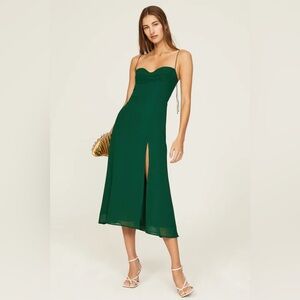 Reformation Juliette Dress - Size 8 - Green
